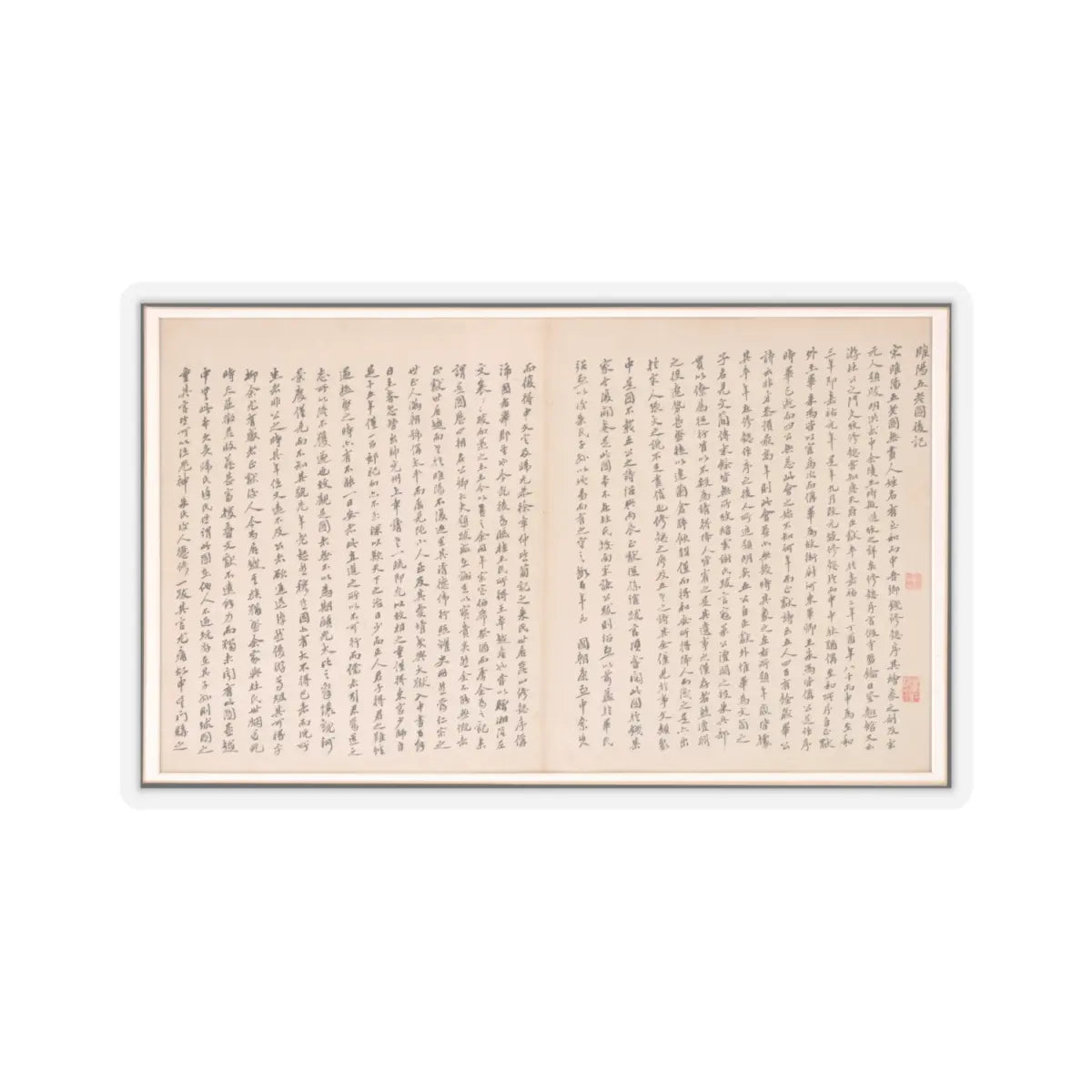 Various Scholars - Frontispiece and Colophons to the Album Five Old Men of Suiyang - unknown v17 - STICKER Vinyl Kiss-Cut Decal