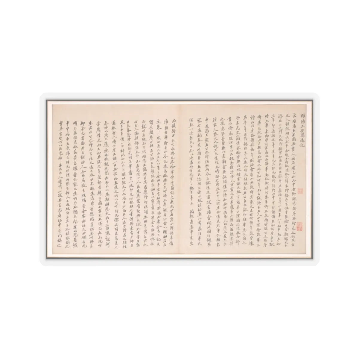Various Scholars - Frontispiece and Colophons to the Album Five Old Men of Suiyang - unknown v17 - STICKER Vinyl Kiss-Cut Decal