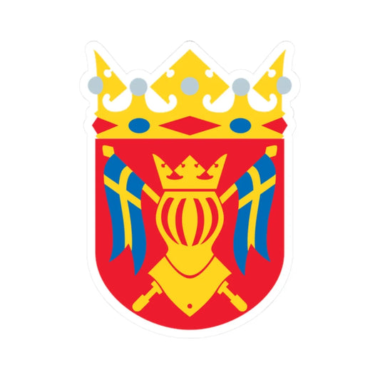Varsinais-Suomen.vaakuna (Finland) (Coat of Arms) STICKER Vinyl Kiss-Cut Decal 2 Inch White - The Sticker Space