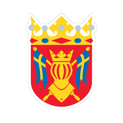 Varsinais-Suomen.vaakuna (Finland) (Coat of Arms) STICKER Vinyl Kiss-Cut Decal 4 Inch White - The Sticker Space