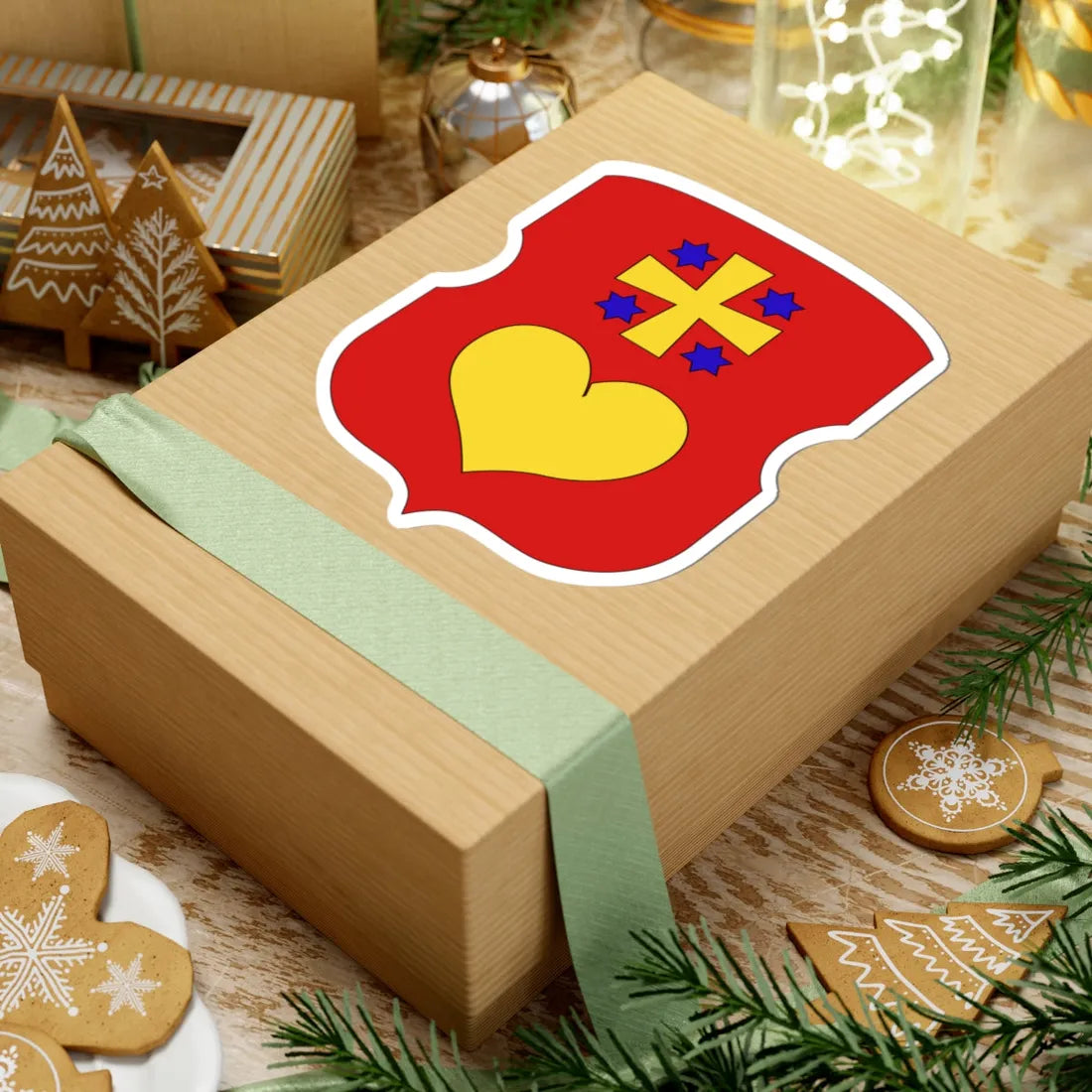 Varva coat (Ukraine) (Coat of Arms) STICKER Vinyl Kiss-Cut Decal - The Sticker Space