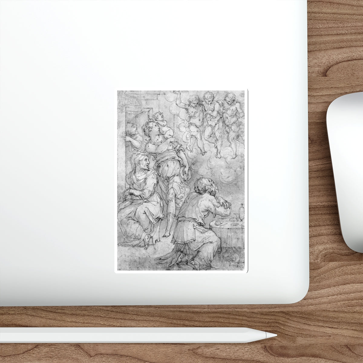 VASARI, Giorgio - Abraham and the Three Angels (Artwork) STICKER Vinyl Die-Cut Decal-The Sticker Space