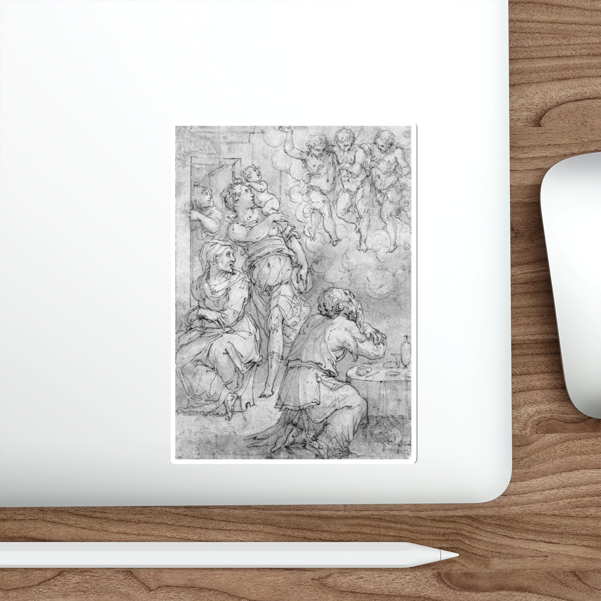 VASARI, Giorgio - Abraham and the Three Angels (Artwork) STICKER Vinyl Die-Cut Decal-The Sticker Space