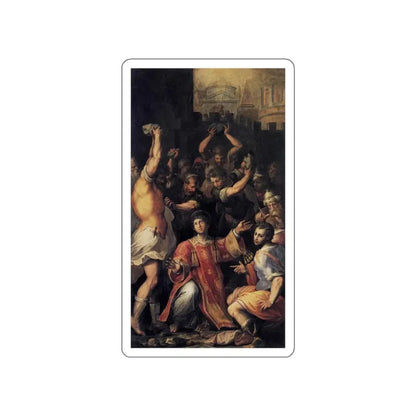 VASARI, Giorgio - Martyrdom of St Stephen (Artwork) STICKER Vinyl Die-Cut Decal White Die-Cut 5 Inch - The Sticker Space