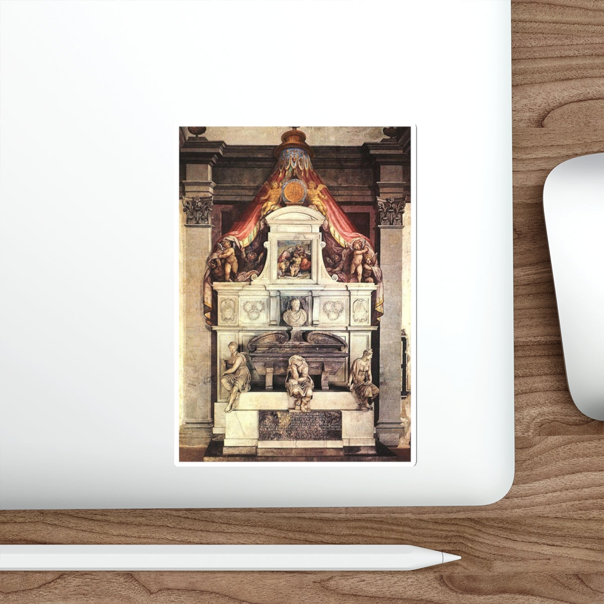 VASARI, Giorgio - Monument to Michelangelo (Artwork) STICKER Vinyl Die-Cut Decal-The Sticker Space