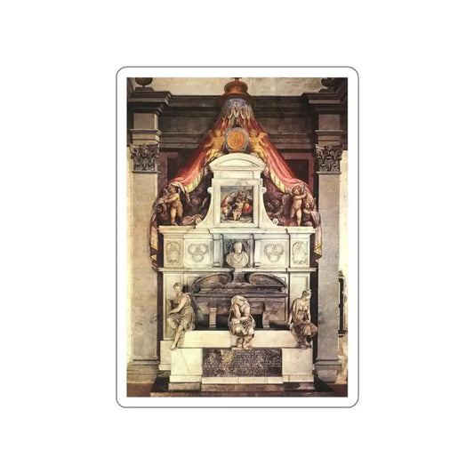 VASARI, Giorgio - Monument to Michelangelo (Artwork) STICKER Vinyl Die-Cut Decal White Die-Cut 2 Inch - The Sticker Space