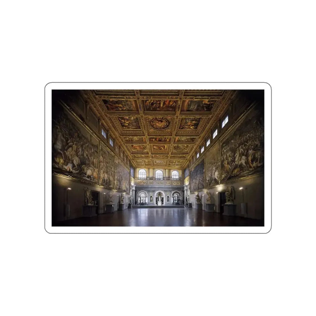 VASARI, Giorgio - Sala del Cinquecento (Artwork) STICKER Vinyl Die-Cut Decal White Die-Cut 3 Inch - The Sticker Space