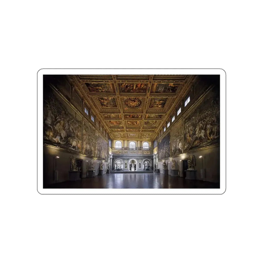 VASARI, Giorgio - Sala del Cinquecento (Artwork) STICKER Vinyl Die-Cut Decal White Die-Cut 6 Inch - The Sticker Space