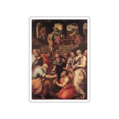 VASARI, Giorgio - The Prophet Elisha (Artwork) STICKER Vinyl Die-Cut Decal White Die-Cut 6 Inch - The Sticker Space