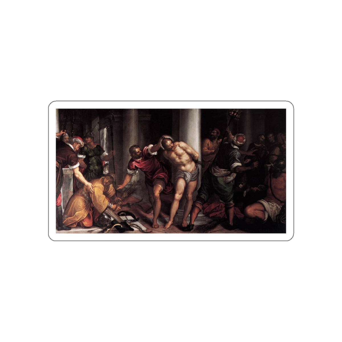 VASSILACCHI, Antonio - Flagellation (Artwork) STICKER Vinyl Die-Cut Decal-White-The Sticker Space