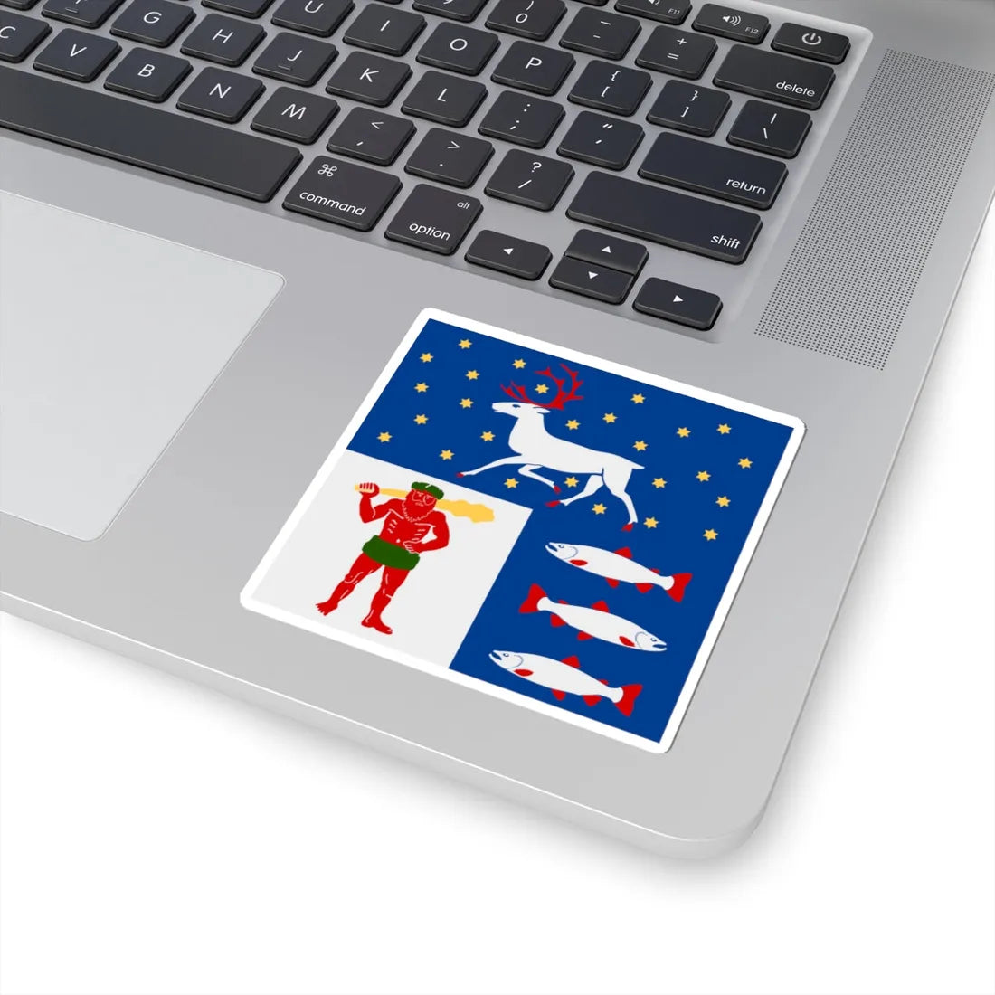 Vasterbottens lan vapenflagga (Sweden) STICKER Vinyl Kiss-Cut Decal - The Sticker Space