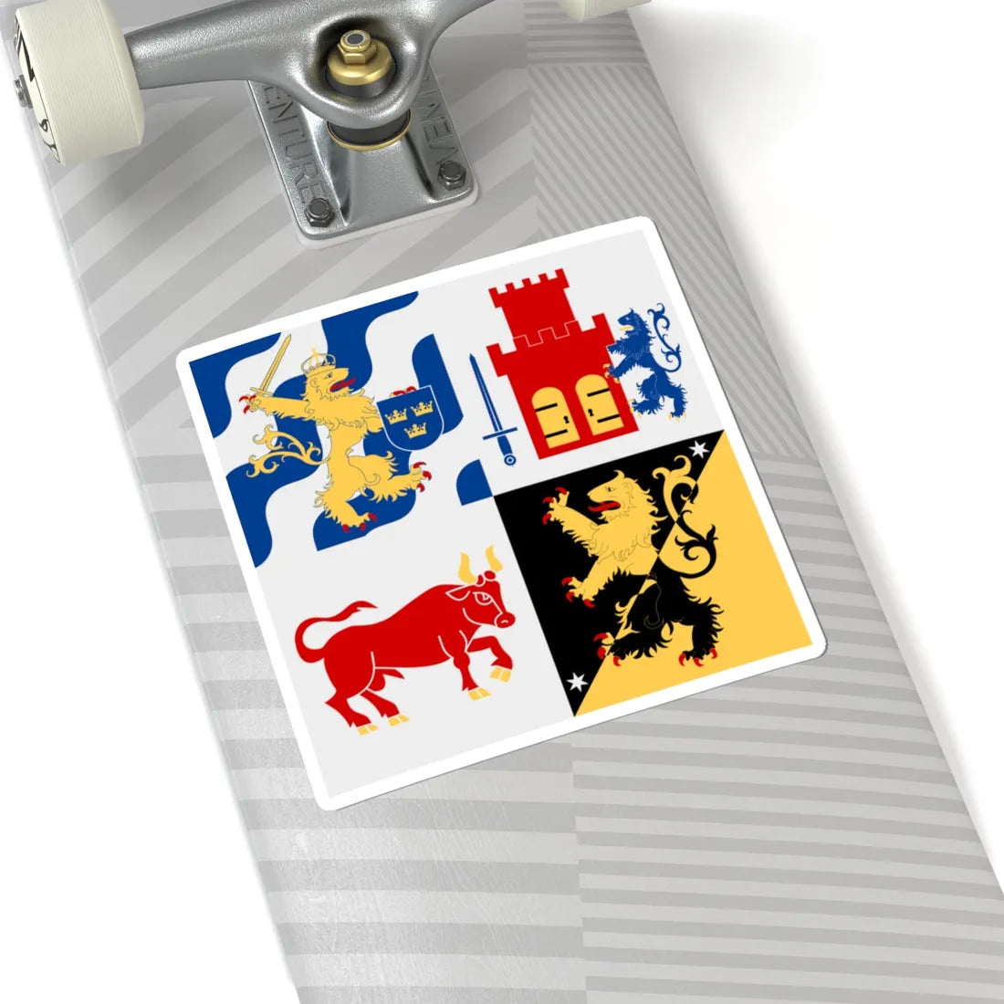 Vastra Gotalands lan vapenflagga (Sweden) STICKER Vinyl Kiss-Cut Decal - The Sticker Space
