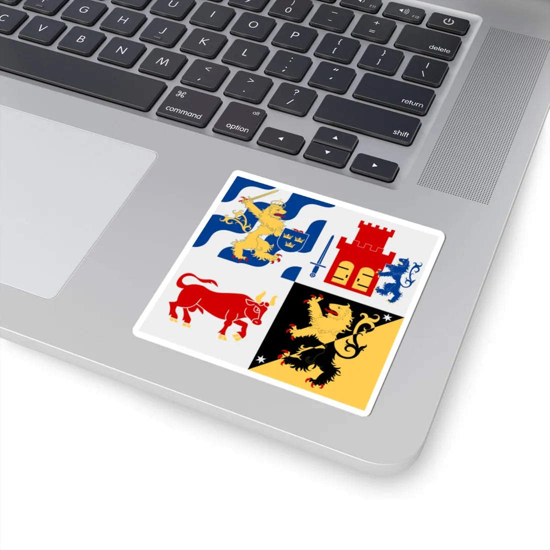 Vastra Gotalands lan vapenflagga (Sweden) STICKER Vinyl Kiss-Cut Decal - The Sticker Space