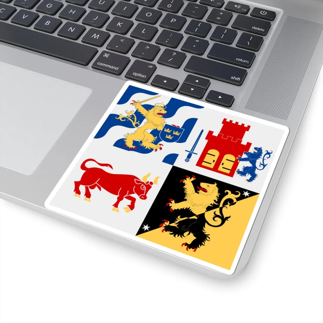 Vastra Gotalands lan vapenflagga (Sweden) STICKER Vinyl Kiss-Cut Decal - The Sticker Space