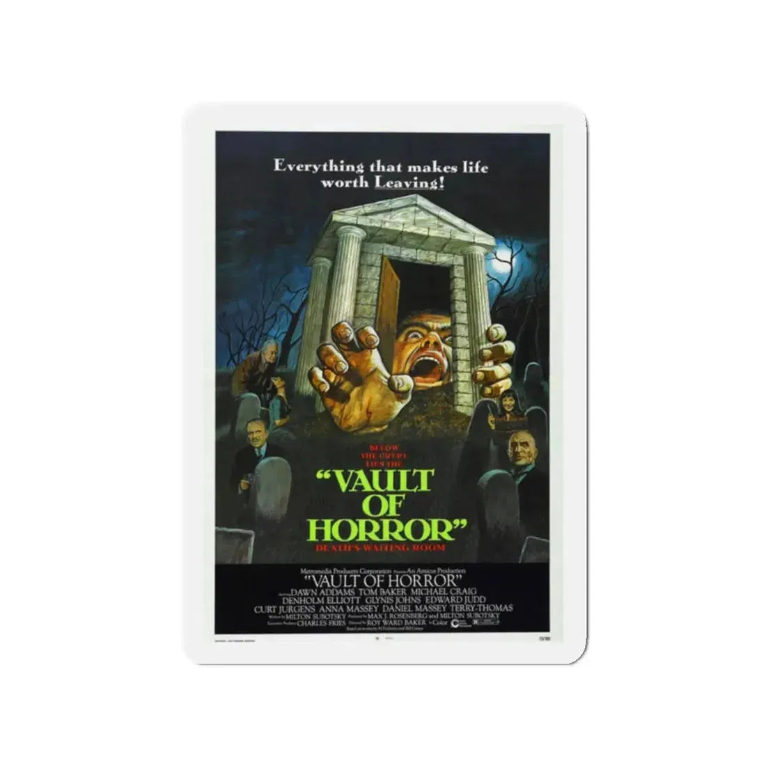 VAULT OF HORROR 1973 Movie Poster - Refrigerator Magnet 2 Inch - The Sticker Space