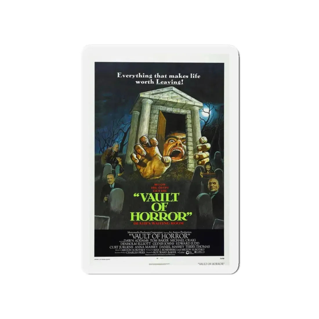 VAULT OF HORROR 1973 Movie Poster - Refrigerator Magnet 4 Inch - The Sticker Space