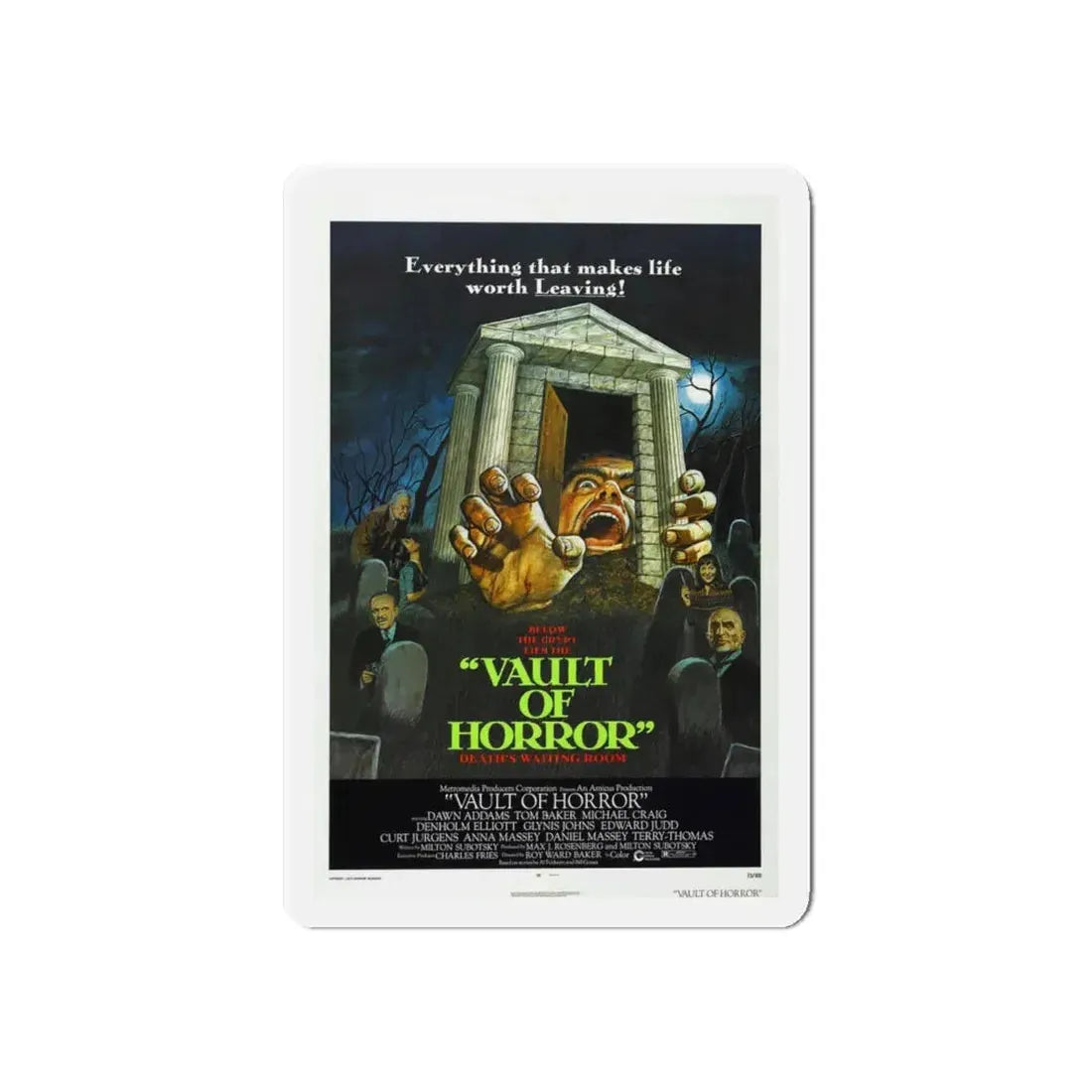 VAULT OF HORROR 1973 Movie Poster - Refrigerator Magnet 6 Inch - The Sticker Space