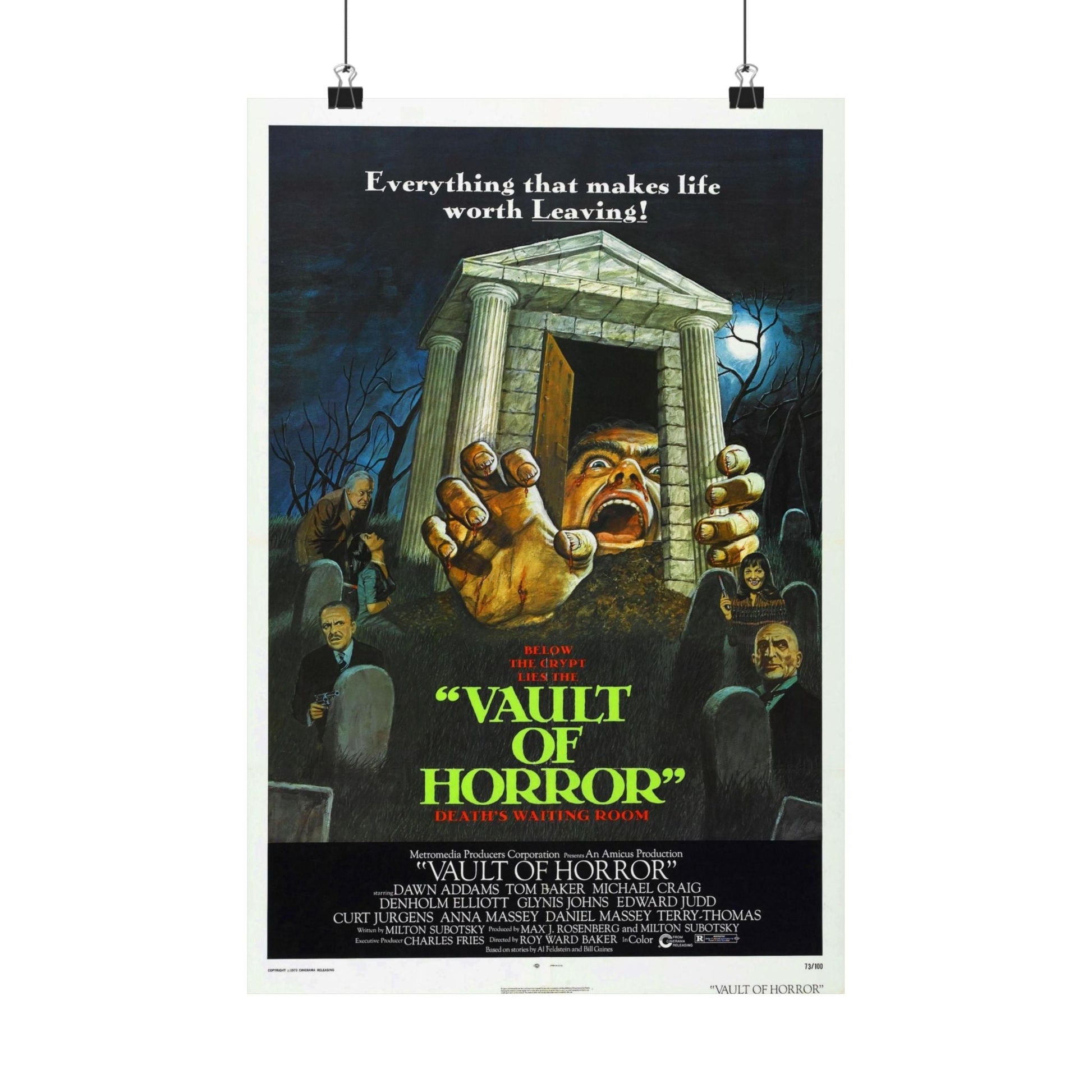 VAULT OF HORROR 1973 - Paper Movie Poster-12″ x 18″-The Sticker Space