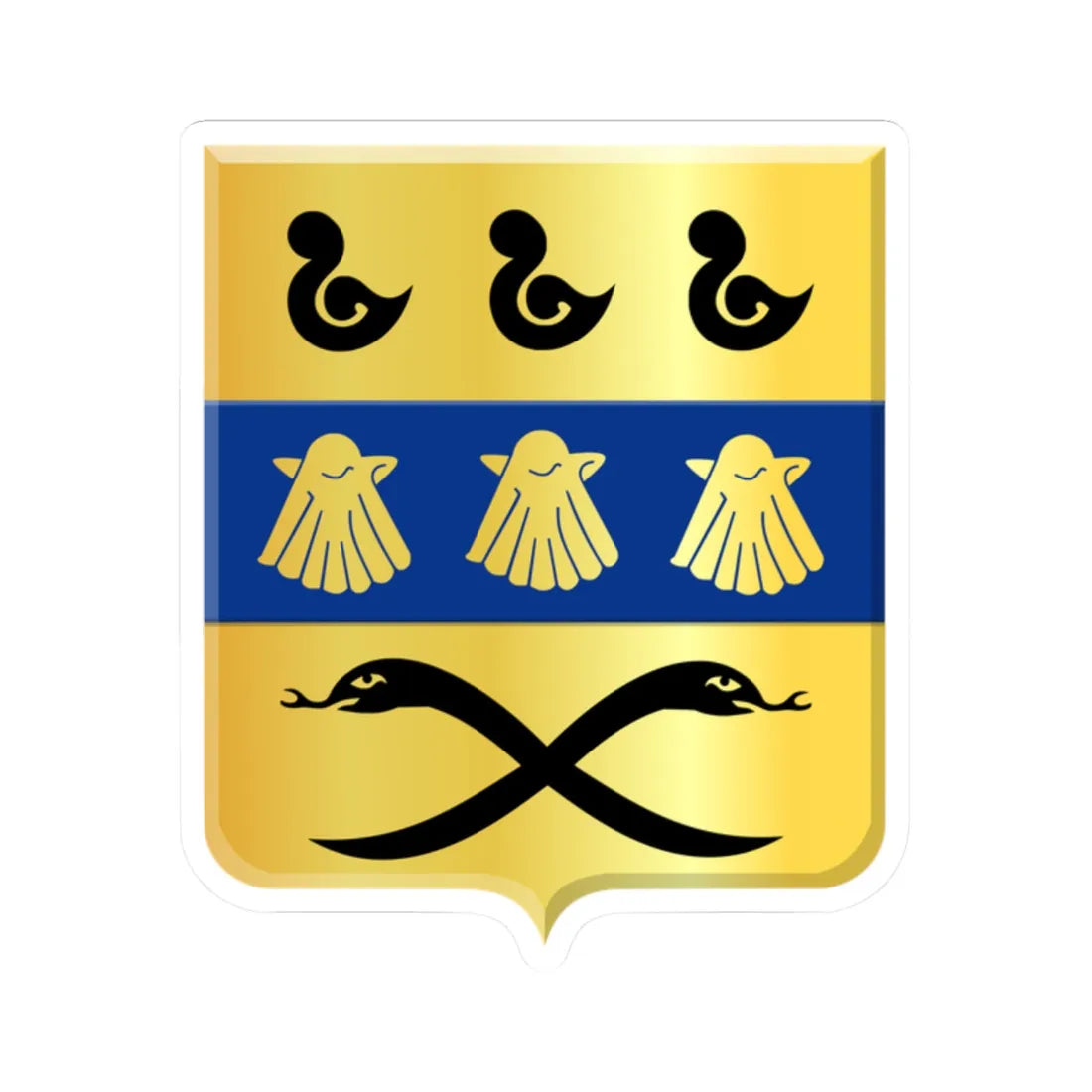 Vaux-sur-Sûre wapen (Belgium) (Coat of Arms) STICKER Vinyl Kiss-Cut Decal 2 Inch White - The Sticker Space