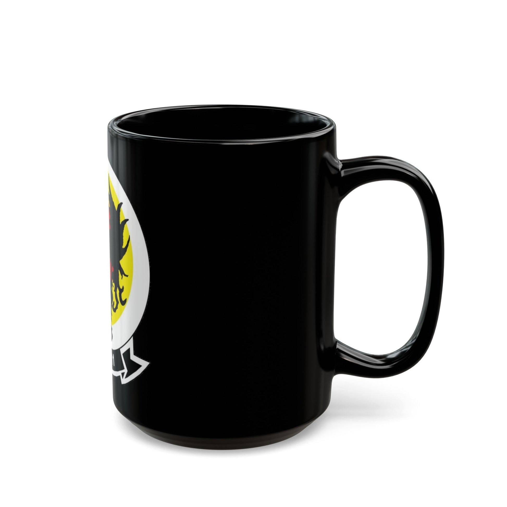 VAW 11 Carrier Airborne Early Warning Squadron 11 (U.S. Navy) Black Coffee Mug-The Sticker Space