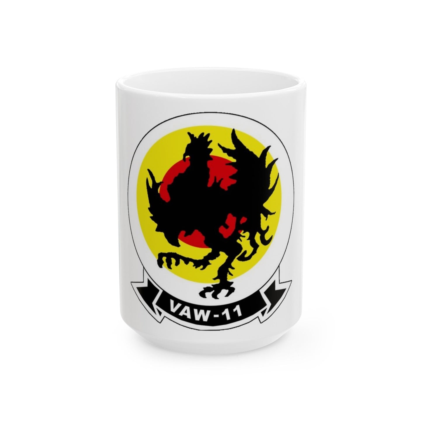 VAW 11 Carrier Airborne Early Warning Squadron 11 (U.S. Navy) White Coffee Mug-15oz-The Sticker Space