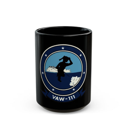 VAW 111 (U.S. Navy) Black Coffee Mug-15oz-The Sticker Space