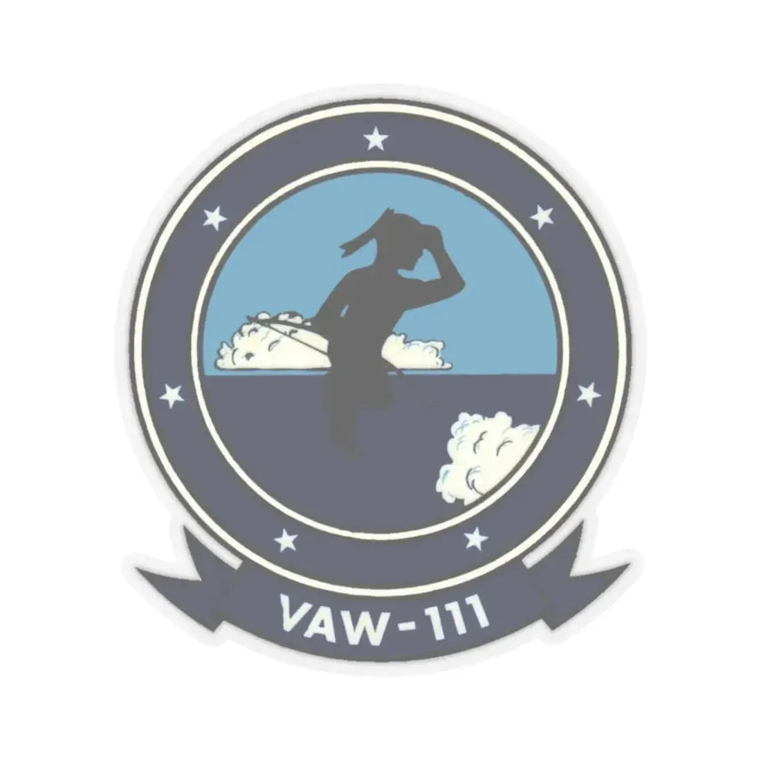 VAW 111 (U.S. Navy) STICKER Vinyl Kiss-Cut Decal 3 Inch Transparent - The Sticker Space