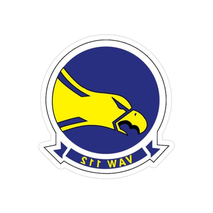 VAW 112 (U.S. Navy) REVERSE PRINT Transparent STICKER-2" × 2"-The Sticker Space