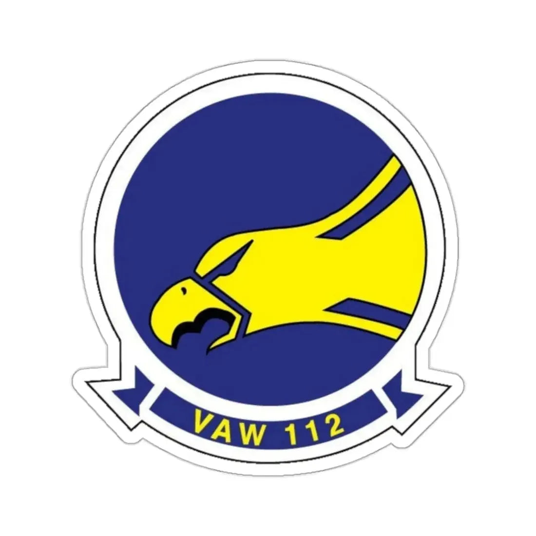 VAW 112 (U.S. Navy) STICKER Vinyl Kiss-Cut Decal 2 Inch White - The Sticker Space