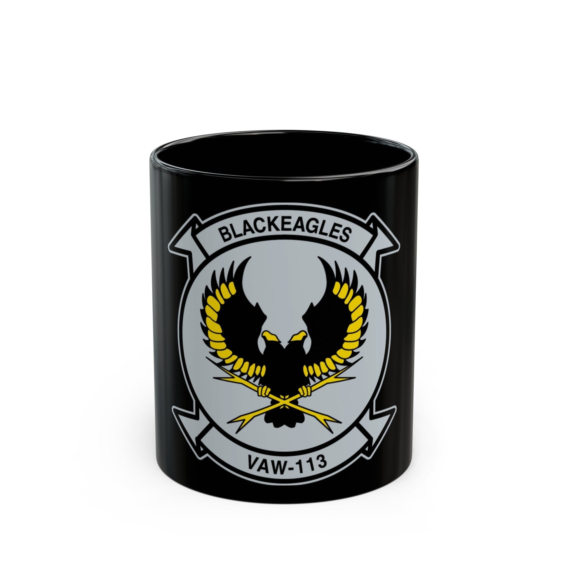 VAW 113 Blackeagles (U.S. Navy) Black Coffee Mug-11oz-The Sticker Space