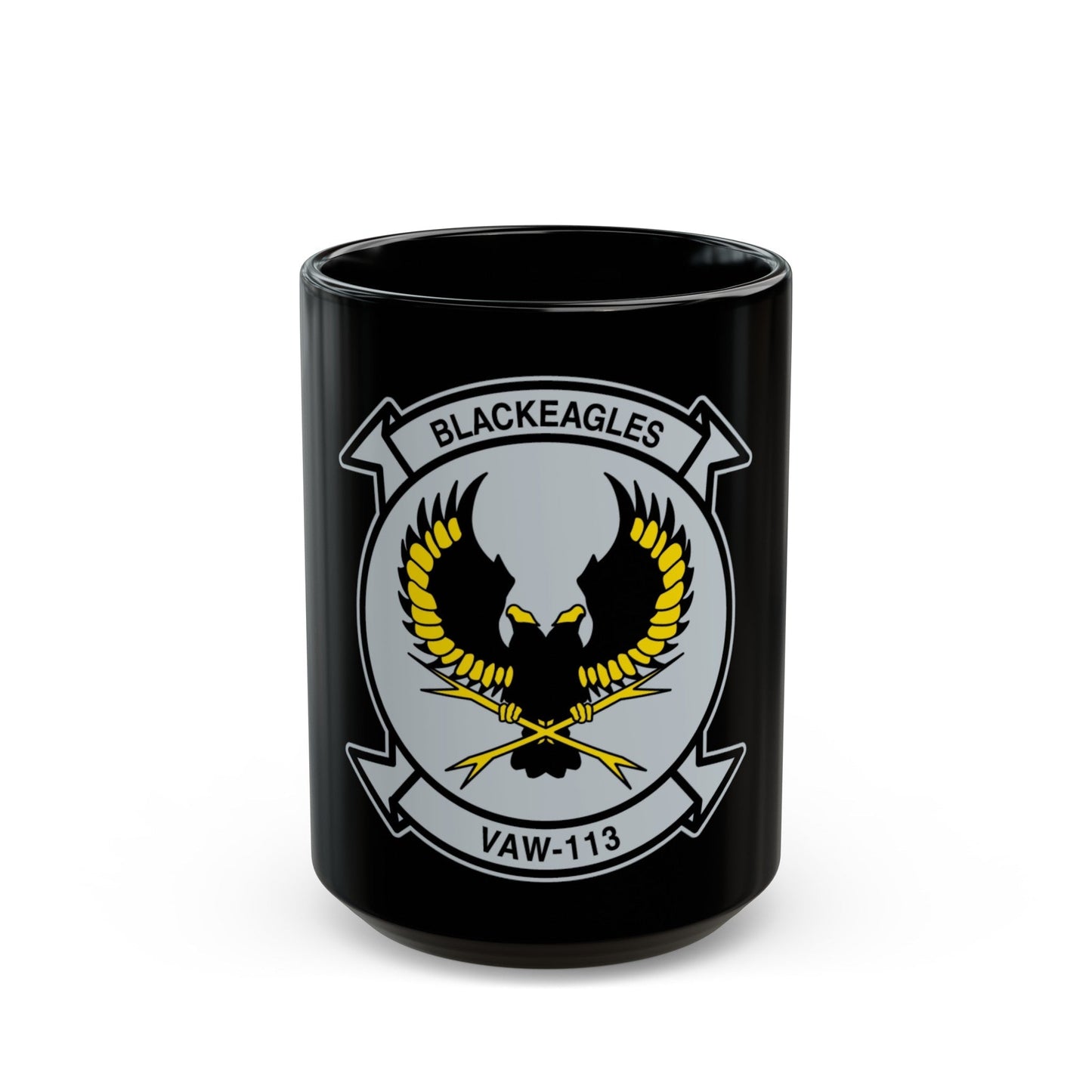 VAW 113 Blackeagles (U.S. Navy) Black Coffee Mug-15oz-The Sticker Space