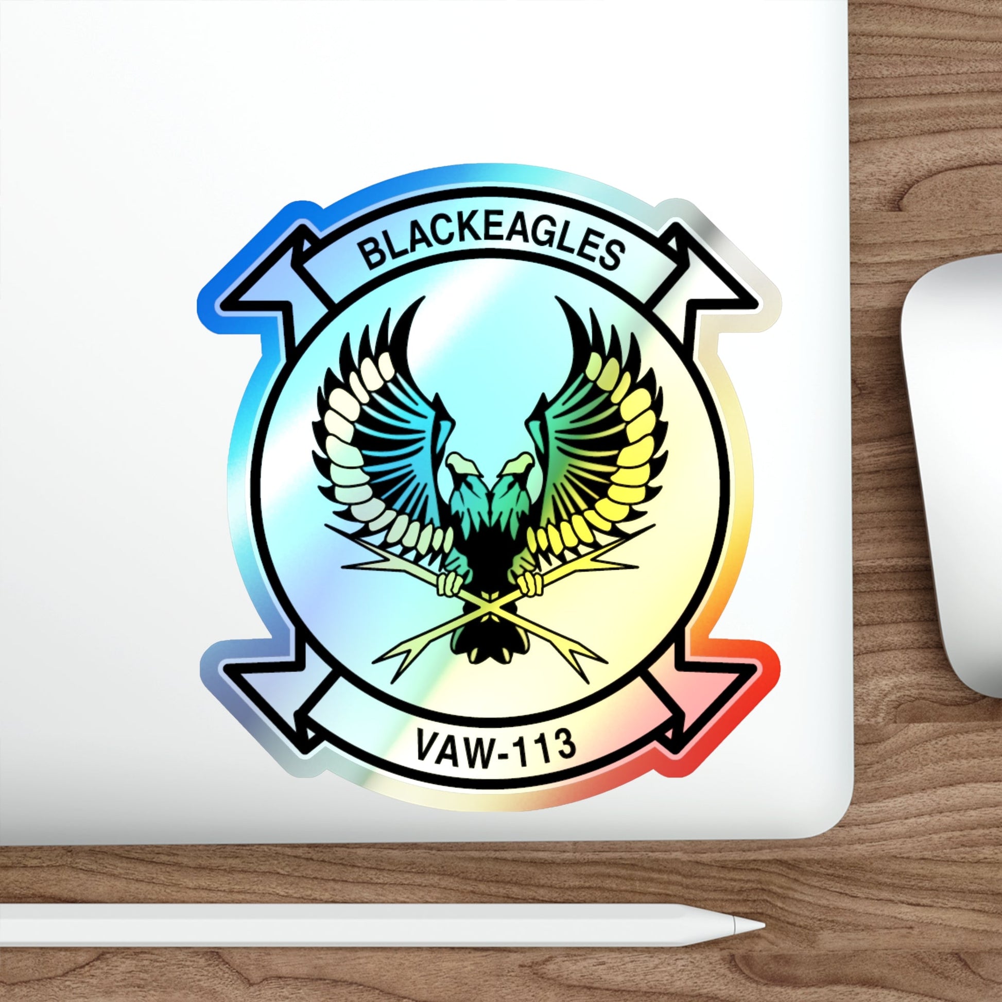 VAW 113 Blackeagles (U.S. Navy) Holographic STICKER Die-Cut Vinyl Decal-The Sticker Space