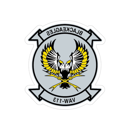 VAW 113 Blackeagles (U.S. Navy) REVERSE PRINT Transparent STICKER-3 Inch-The Sticker Space