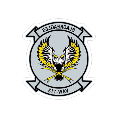 VAW 113 Blackeagles (U.S. Navy) REVERSE PRINT Transparent STICKER-6 Inch-The Sticker Space