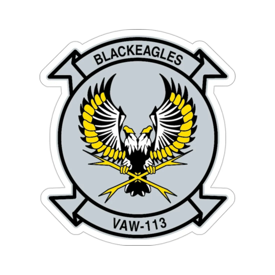 VAW 113 Blackeagles (U.S. Navy) STICKER Vinyl Die-Cut Decal 2 Inch - The Sticker Space