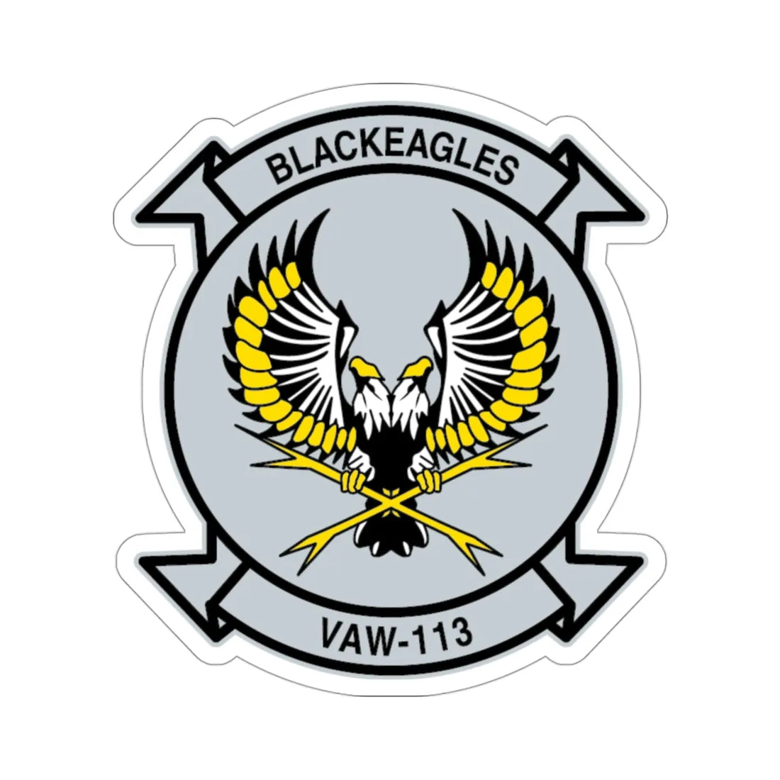 VAW 113 Blackeagles (U.S. Navy) STICKER Vinyl Die-Cut Decal 3 Inch - The Sticker Space