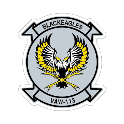 VAW 113 Blackeagles (U.S. Navy) STICKER Vinyl Die-Cut Decal 4 Inch - The Sticker Space
