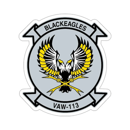 VAW 113 Blackeagles (U.S. Navy) STICKER Vinyl Die-Cut Decal 6 Inch - The Sticker Space