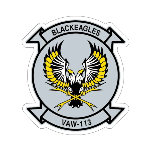 VAW 113 Blackeagles (U.S. Navy) STICKER Vinyl Die-Cut Decal 6 Inch - The Sticker Space