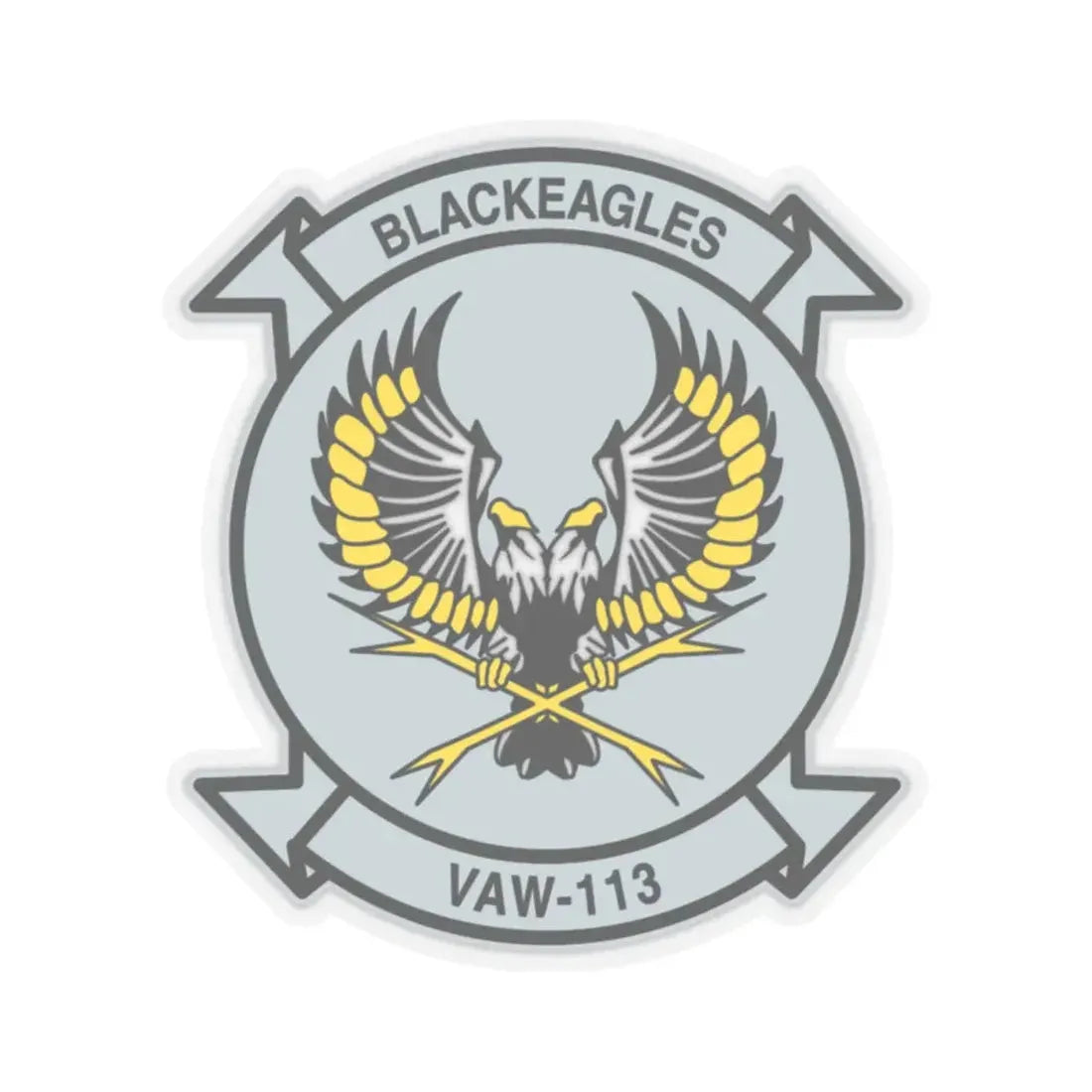 VAW 113 Blackeagles (U.S. Navy) STICKER Vinyl Kiss-Cut Decal 2 Inch Transparent - The Sticker Space