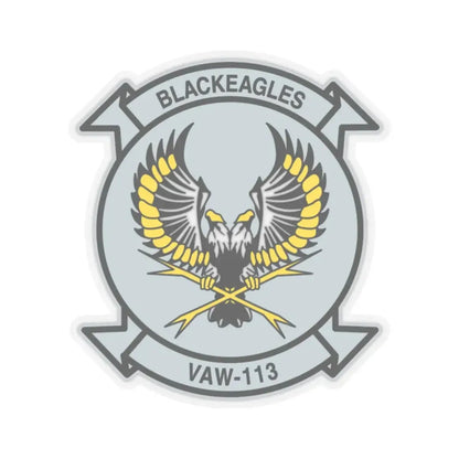 VAW 113 Blackeagles (U.S. Navy) STICKER Vinyl Kiss-Cut Decal 2 Inch Transparent - The Sticker Space
