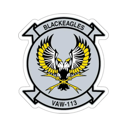 VAW 113 Blackeagles (U.S. Navy) STICKER Vinyl Kiss-Cut Decal 2 Inch White - The Sticker Space