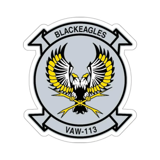 VAW 113 Blackeagles (U.S. Navy) STICKER Vinyl Kiss-Cut Decal 2 Inch White - The Sticker Space