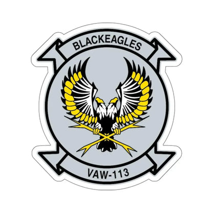 VAW 113 Blackeagles (U.S. Navy) STICKER Vinyl Kiss-Cut Decal 6 Inch White - The Sticker Space