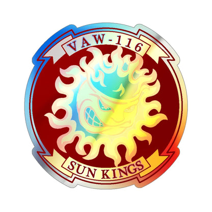VAW 116 Sun Kings (U.S. Navy) Holographic STICKER Die-Cut Vinyl Decal 6 Inch Holographic - The Sticker Space