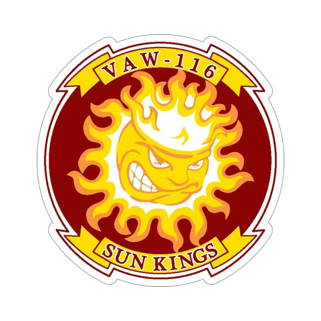 VAW 116 Sun Kings (U.S. Navy) STICKER Vinyl Die-Cut Decal 4 Inch - The Sticker Space