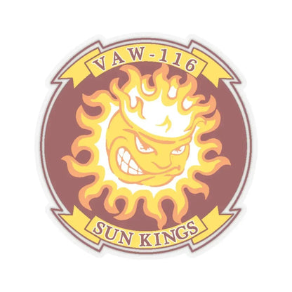 VAW 116 Sun Kings (U.S. Navy) STICKER Vinyl Kiss-Cut Decal 6 Inch Transparent - The Sticker Space