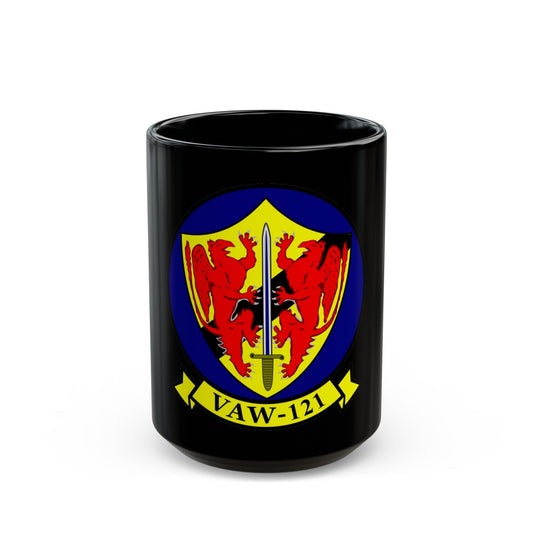 VAW 121 (U.S. Navy) Black Coffee Mug-15oz-The Sticker Space