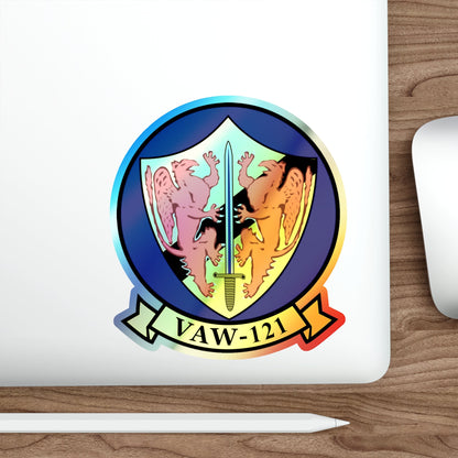 VAW 121 (U.S. Navy) Holographic STICKER Die-Cut Vinyl Decal-The Sticker Space