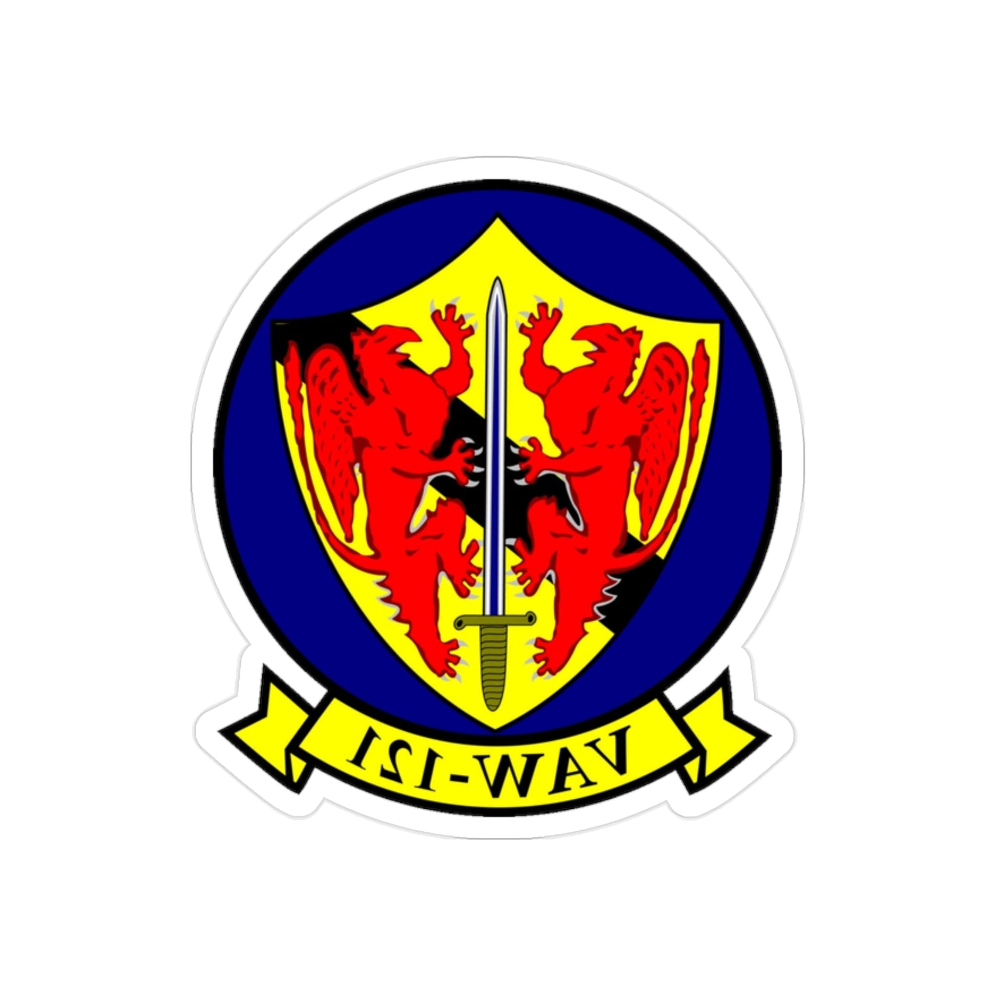 VAW 121 (U.S. Navy) REVERSE PRINT Transparent STICKER-2 Inch-The Sticker Space